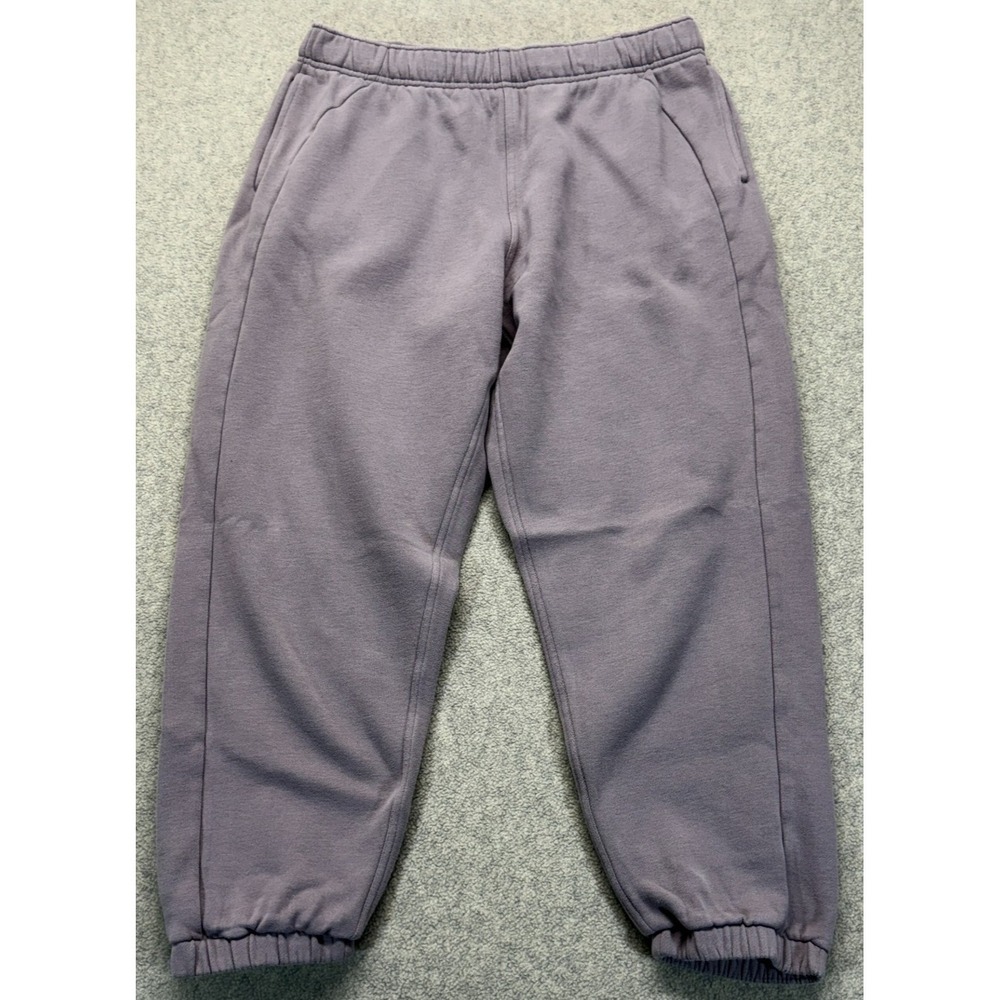 Lululemon Mens Scuba High Rise Jogger‎ Pants Purple Gray Fleece Elastic Waist L